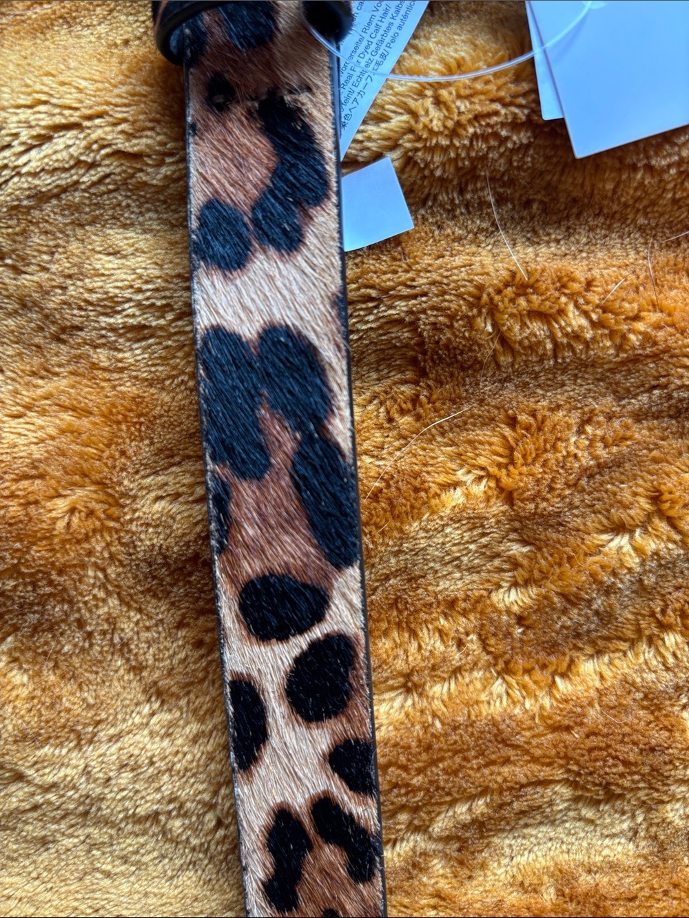 J. Crew Factory Leopard Print Leather Belt with Gold Buckle - Picture 7 of 10